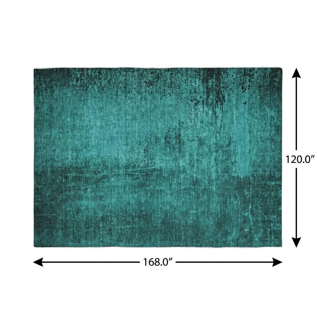 10' X 14' Teal And Charcoal Abstract Shag Washable Area Rug With UV Protection - HomeRoots - Flyclothing LLC