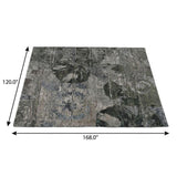10' X 14' Gray And Taupe Abstract Shag Washable Area Rug With UV Protection - HomeRoots - Flyclothing LLC