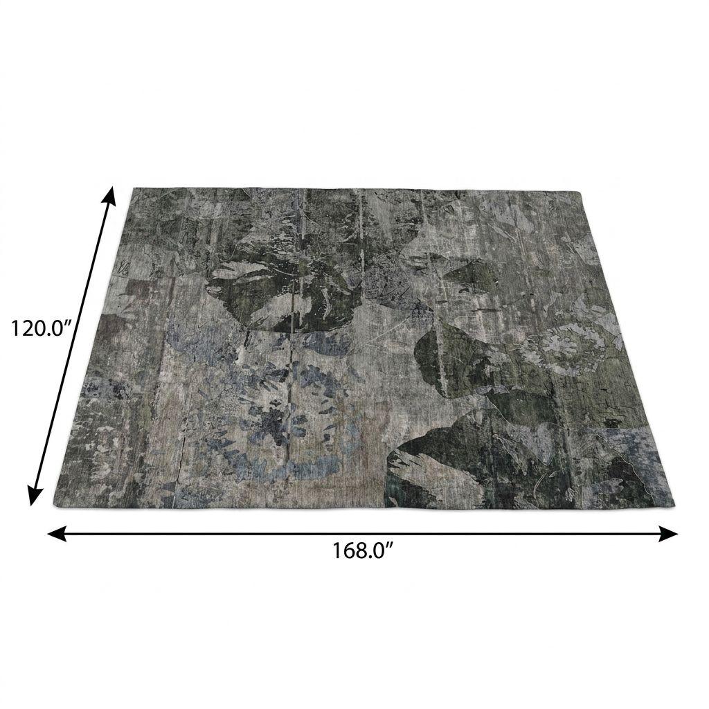 10' X 14' Gray And Taupe Abstract Shag Washable Area Rug With UV Protection - HomeRoots - Flyclothing LLC