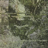 3' X 5' Green And Gray Abstract Shag Washable Area Rug With UV Protection - HomeRoots - Flyclothing LLC