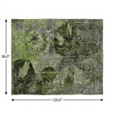 8' X 10' Green And Gray Abstract Shag Washable Area Rug With UV Protection - HomeRoots - Flyclothing LLC