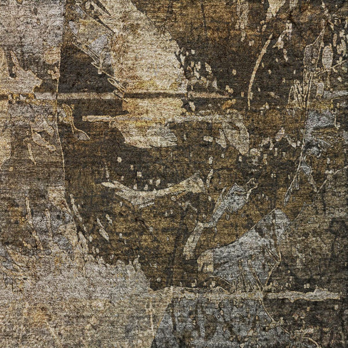 5' X 8' Brown And Beige Abstract Shag Washable Area Rug With UV Protection - HomeRoots - Flyclothing LLC