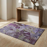 3' X 5' Purple And Gray Abstract Shag Washable Area Rug With UV Protection - HomeRoots - Flyclothing LLC