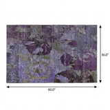 3' X 5' Purple And Gray Abstract Shag Washable Area Rug With UV Protection - HomeRoots - Flyclothing LLC