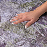8' X 10' Purple And Gray Abstract Shag Washable Area Rug With UV Protection - HomeRoots - Flyclothing LLC