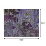 9' X 12' Purple And Gray Abstract Shag Washable Area Rug With UV Protection - HomeRoots - Flyclothing LLC
