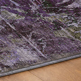 10' X 14' Purple And Gray Abstract Shag Washable Area Rug With UV Protection - HomeRoots - Flyclothing LLC