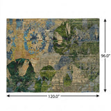 8' X 10' Taupe And Olive Green Abstract Shag Washable Area Rug With UV Protection - HomeRoots - Flyclothing LLC