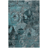 5' X 8' Teal And Gray Abstract Shag Washable Area Rug With UV Protection - HomeRoots - Flyclothing LLC