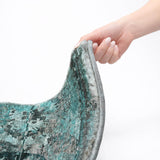 8' X 10' Teal And Gray Abstract Shag Washable Area Rug With UV Protection - HomeRoots - Flyclothing LLC