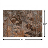 5' X 8' Terra Cotta And Copper Abstract Shag Washable Area Rug With UV Protection - HomeRoots - Flyclothing LLC