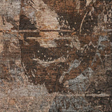 8' Terra Cotta And Copper Abstract Shag Washable Round Rug With UV Protection - HomeRoots - Flyclothing LLC