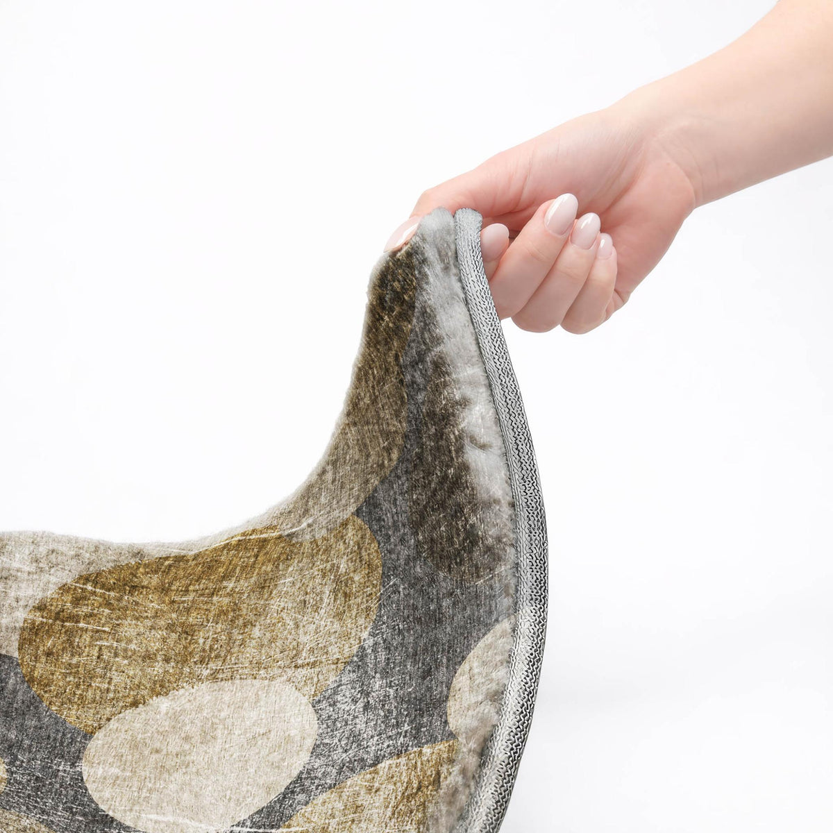 5' X 8' Brown And Taupe Geometric Shag Washable Area Rug With UV Protection - HomeRoots - Flyclothing LLC