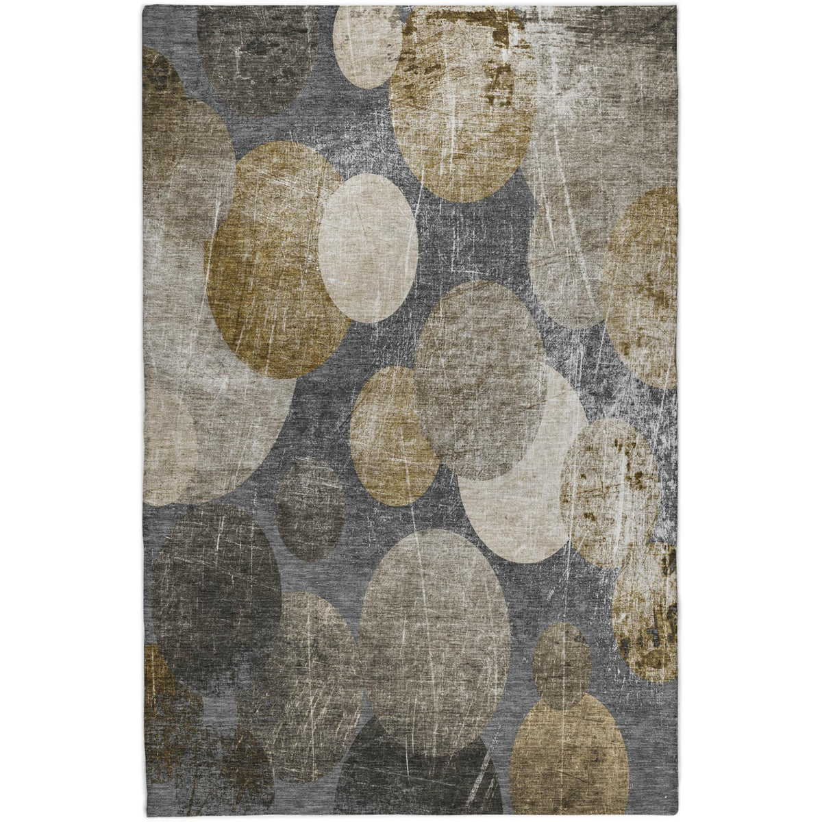 9' X 12' Brown And Taupe Geometric Shag Washable Area Rug With UV Protection - HomeRoots - Flyclothing LLC