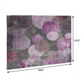 10' X 14' Red And Purple Geometric Shag Washable Area Rug With UV Protection - HomeRoots - Flyclothing LLC