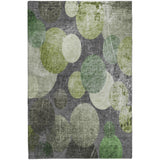 8' X 10' Green And Gray Geometric Shag Washable Area Rug With UV Protection - HomeRoots - Flyclothing LLC