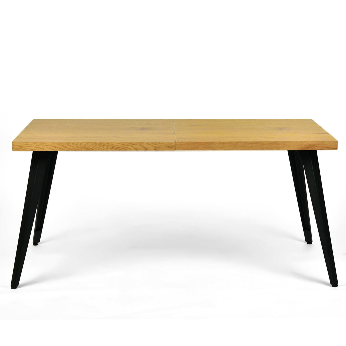 63" Natural And Black Wood And Iron Dining Table - HomeRoots - Flyclothing LLC