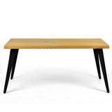 63" Natural And Black Wood And Iron Dining Table - HomeRoots - Flyclothing LLC