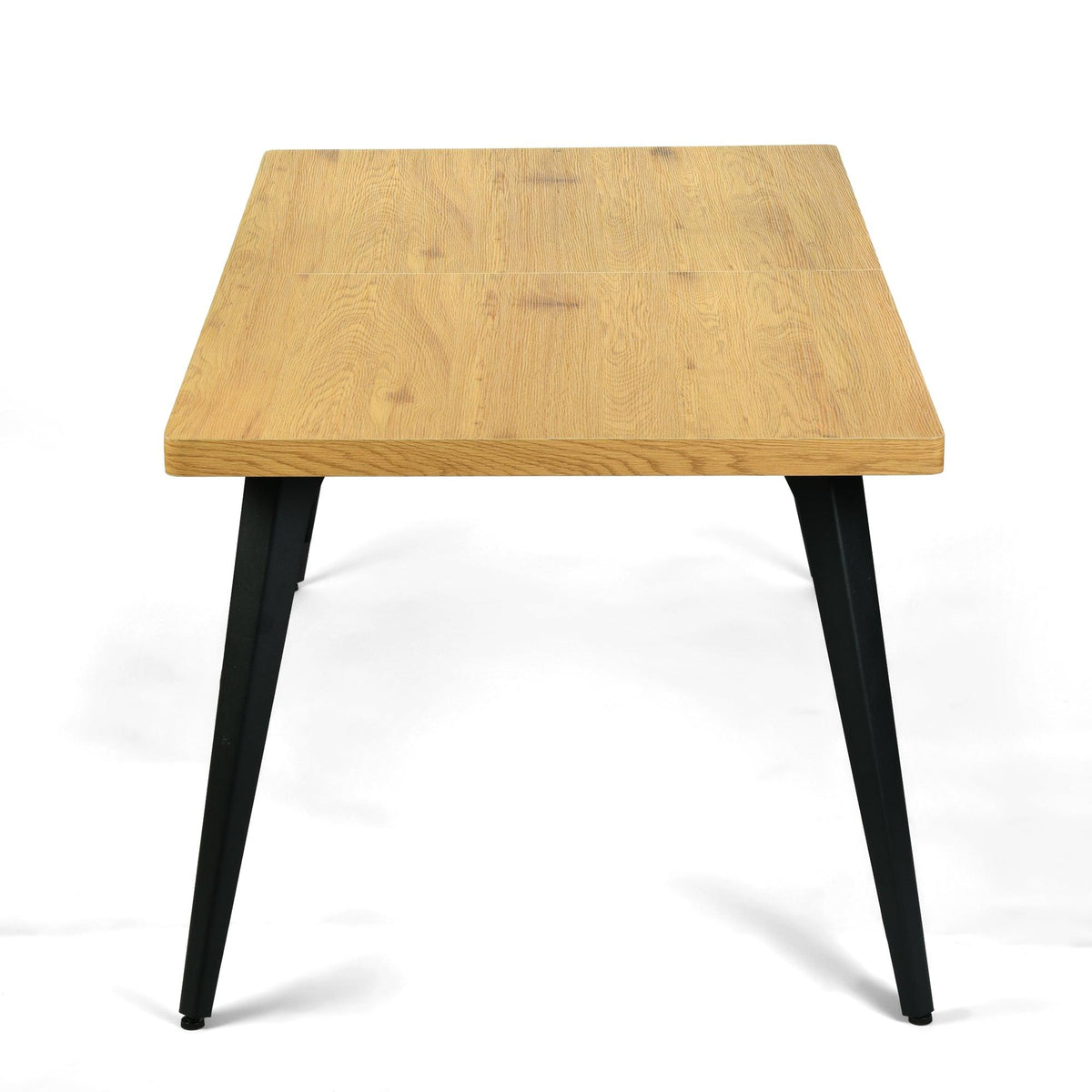 63" Natural And Black Wood And Iron Dining Table - HomeRoots - Flyclothing LLC