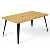 63" Natural And Black Wood And Iron Dining Table - HomeRoots - Flyclothing LLC