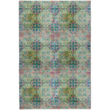 10' X 14' Green And Teal Medallion Shag Washable Area Rug With UV Protection - HomeRoots - Flyclothing LLC