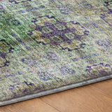 9' X 12' Purple And Gold Medallion Shag Washable Area Rug With UV Protection - HomeRoots - Flyclothing LLC