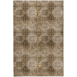 9' X 12' Taupe And Copper Medallion Shag Washable Area Rug With UV Protection - HomeRoots - Flyclothing LLC