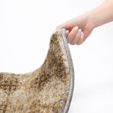 9' X 12' Taupe And Copper Medallion Shag Washable Area Rug With UV Protection - HomeRoots - Flyclothing LLC