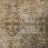 10' X 14' Taupe And Copper Medallion Shag Washable Area Rug With UV Protection - HomeRoots - Flyclothing LLC