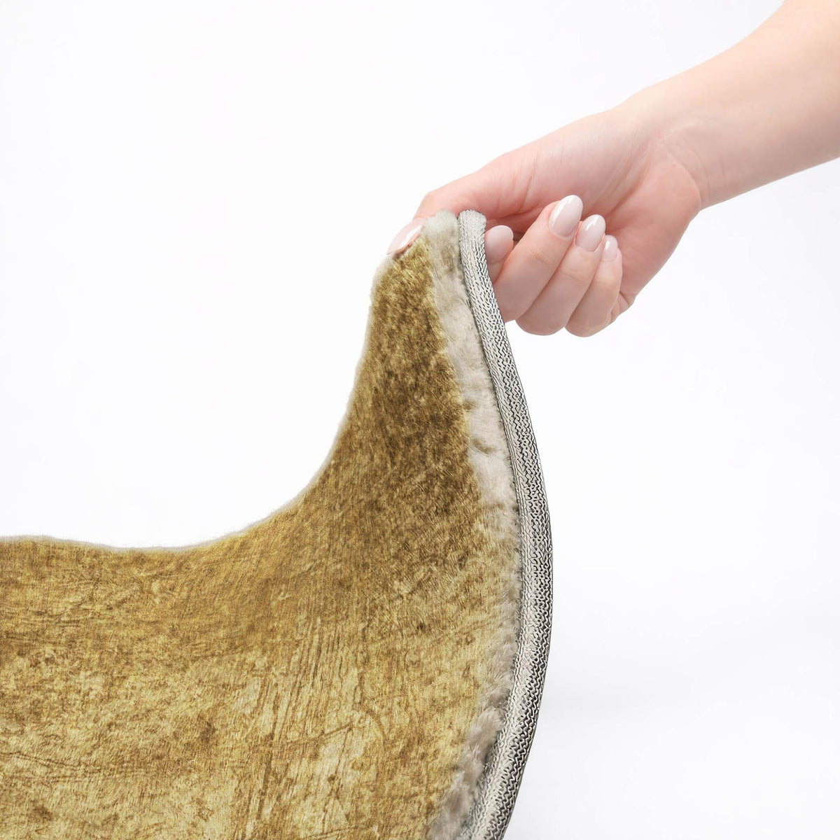 8' Beige And Brown Abstract Shag Washable Round Rug With UV Protection - HomeRoots - Flyclothing LLC