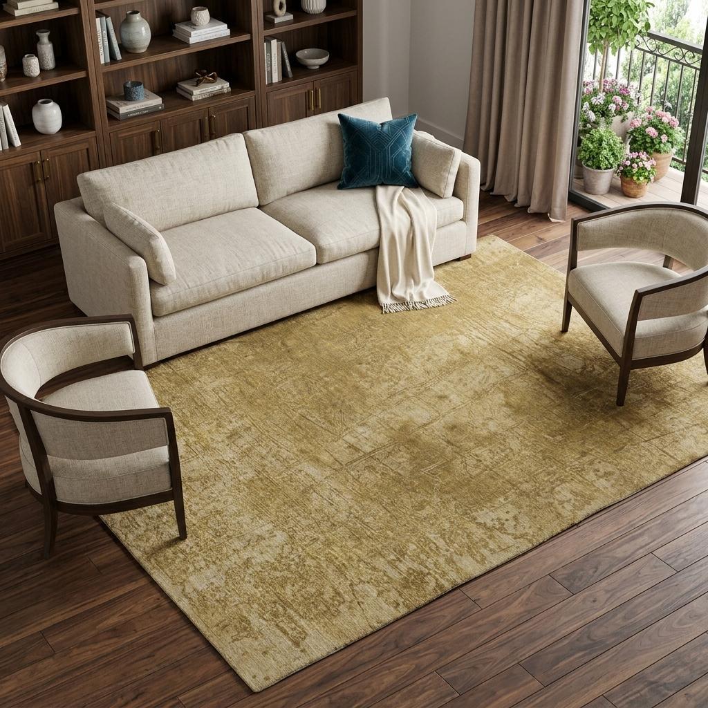 10' X 14' Beige And Brown Abstract Shag Washable Area Rug With UV Protection - HomeRoots - Flyclothing LLC