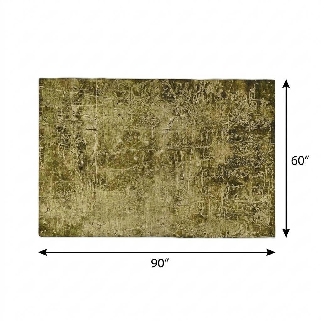 5' X 8' Brown And Beige Abstract Shag Washable Area Rug With UV Protection - HomeRoots - Flyclothing LLC