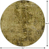 8' Brown And Beige Abstract Shag Washable Round Rug With UV Protection - HomeRoots - Flyclothing LLC