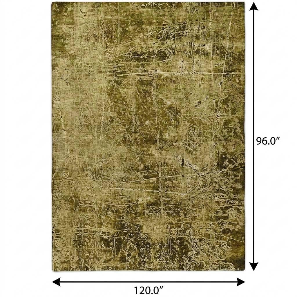 8' X 10' Brown And Beige Abstract Shag Washable Area Rug With UV Protection - HomeRoots - Flyclothing LLC