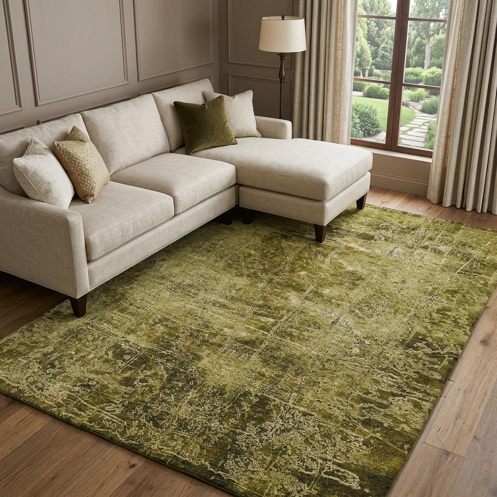 9' X 12' Brown And Beige Abstract Shag Washable Area Rug With UV Protection - HomeRoots - Flyclothing LLC