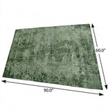 5' X 8' Emerald And Ivory Abstract Shag Washable Area Rug With UV Protection - HomeRoots - Flyclothing LLC