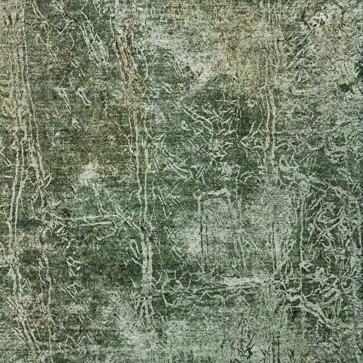 8' X 10' Emerald And Ivory Abstract Shag Washable Area Rug With UV Protection - HomeRoots - Flyclothing LLC