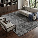 10' X 14' Gray And Charcoal Abstract Shag Washable Area Rug With UV Protection - HomeRoots - Flyclothing LLC