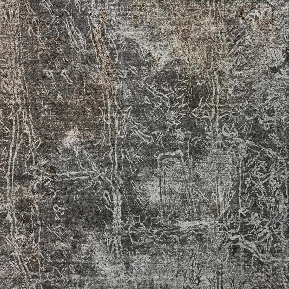 10' X 14' Gray And Charcoal Abstract Shag Washable Area Rug With UV Protection - HomeRoots - Flyclothing LLC