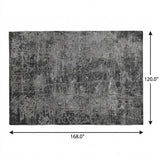 10' X 14' Gray And Charcoal Abstract Shag Washable Area Rug With UV Protection - HomeRoots - Flyclothing LLC