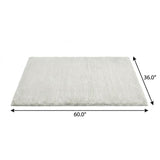 3' X 5' Ivory And Gray Abstract Shag Washable Area Rug With UV Protection - HomeRoots - Flyclothing LLC