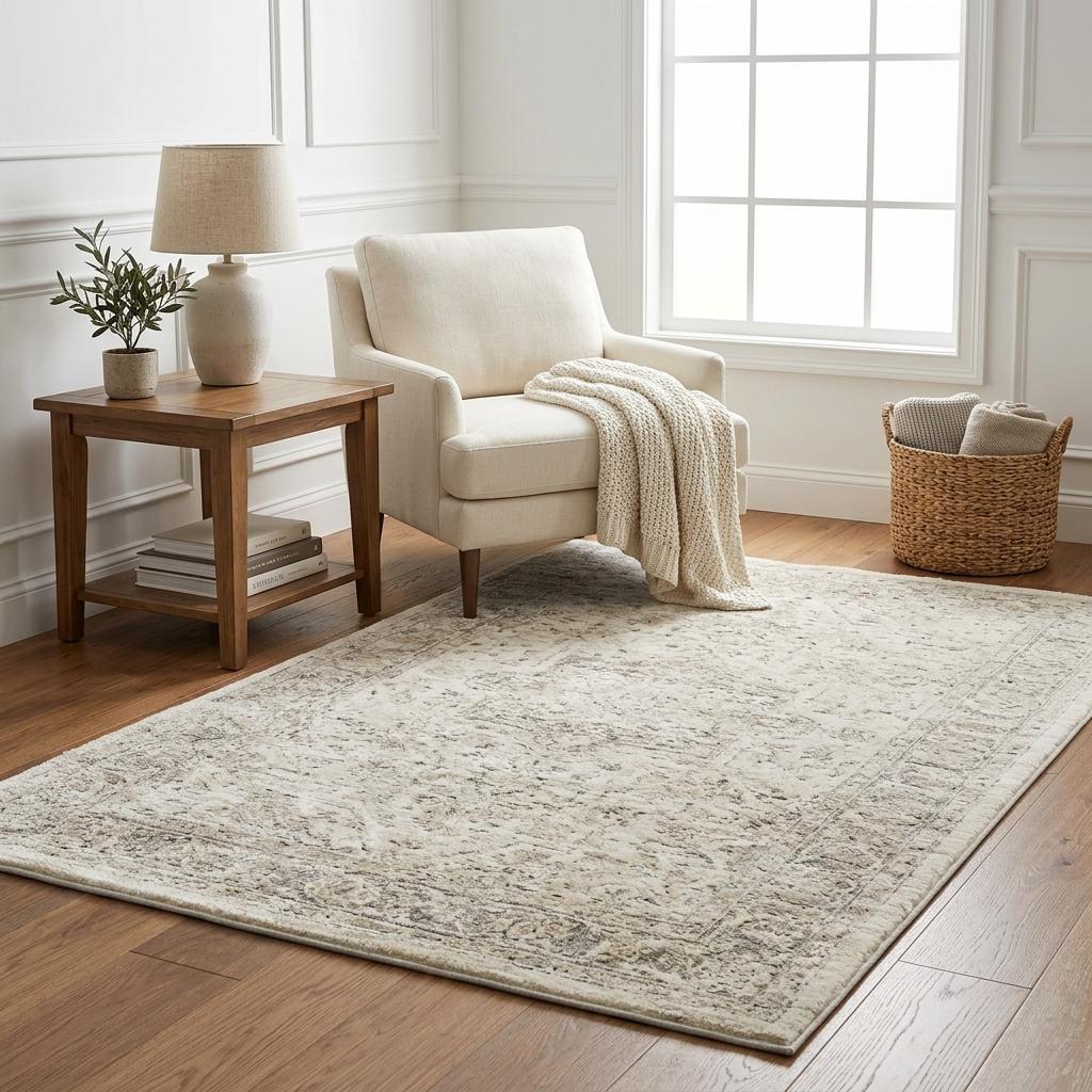 5' X 8' Ivory And Gray Abstract Shag Washable Area Rug With UV Protection - HomeRoots - Flyclothing LLC