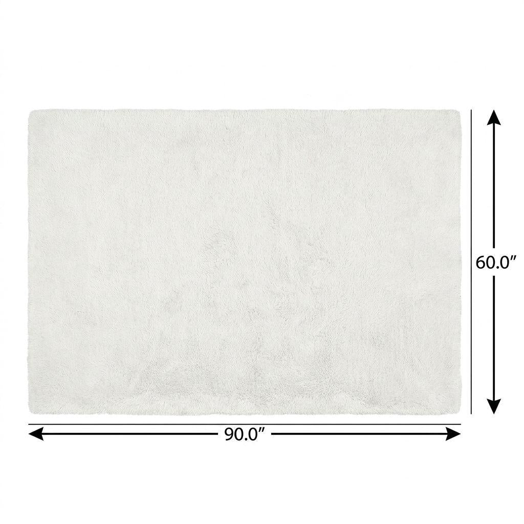 5' X 8' Ivory And Gray Abstract Shag Washable Area Rug With UV Protection - HomeRoots - Flyclothing LLC