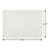 5' X 8' Ivory And Gray Abstract Shag Washable Area Rug With UV Protection - HomeRoots - Flyclothing LLC