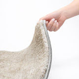 8' Ivory And Gray Abstract Shag Washable Round Rug With UV Protection - HomeRoots - Flyclothing LLC
