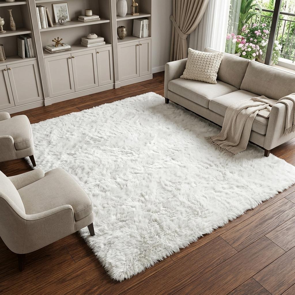 10' X 14' Ivory And Gray Abstract Shag Washable Area Rug With UV Protection - HomeRoots - Flyclothing LLC