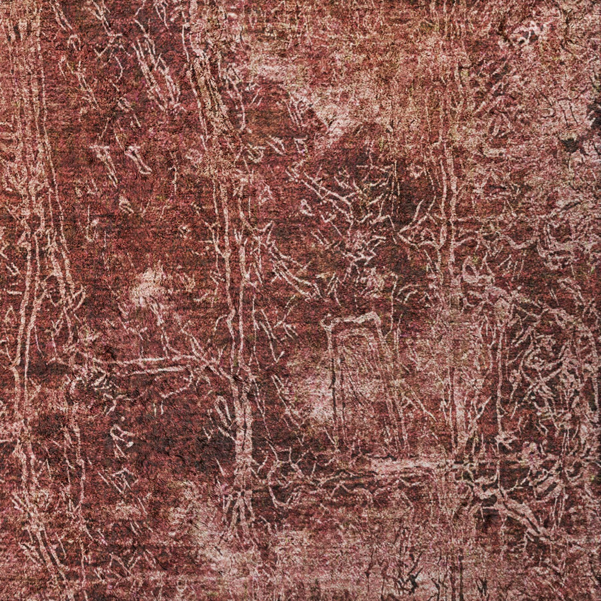 3' X 5' Merlot And Charcoal Abstract Shag Washable Area Rug With UV Protection - HomeRoots - Flyclothing LLC
