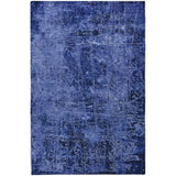 9' X 12' Navy Blue And Ivory Abstract Shag Washable Area Rug With UV Protection - HomeRoots - Flyclothing LLC