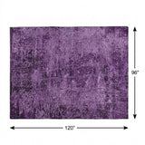 8' X 10' Purple And Charcoal Abstract Shag Washable Area Rug With UV Protection - HomeRoots - Flyclothing LLC