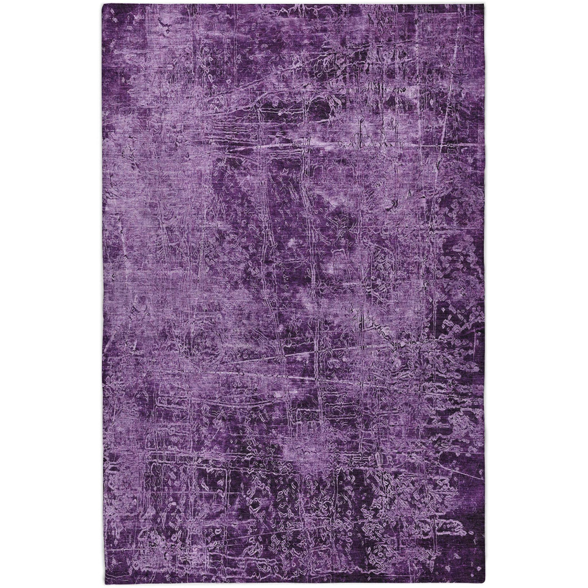 10' X 14' Purple And Charcoal Abstract Shag Washable Area Rug With UV Protection - HomeRoots - Flyclothing LLC